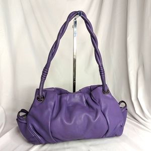 EUC B. MAKOWSKI PURPLE LEATHER SHOULDER BAG